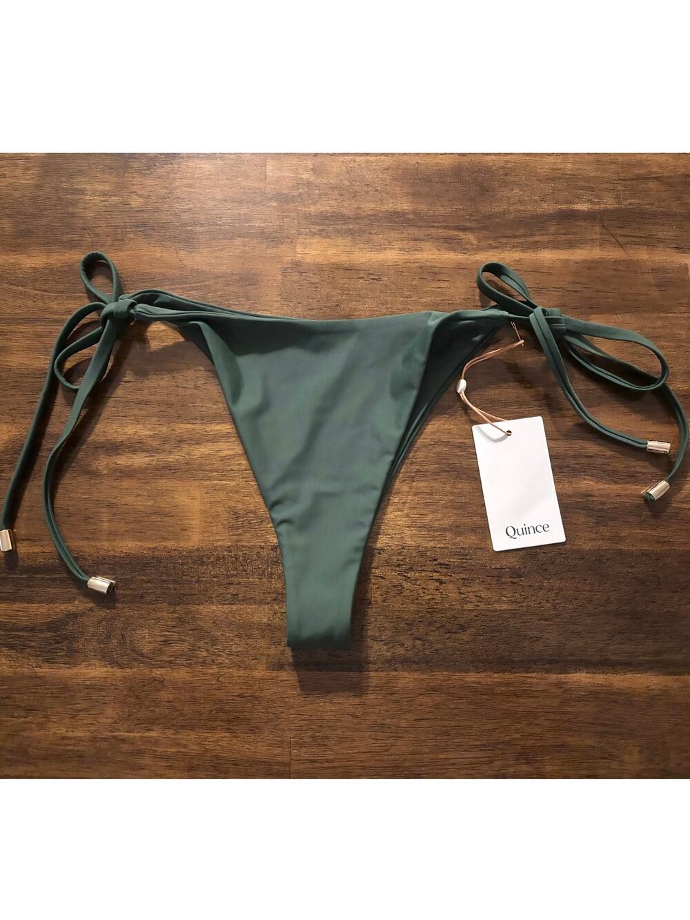 Quince Women’s XL Bikini Bottom Bathing Suit String Side Tie Cheeky Swim